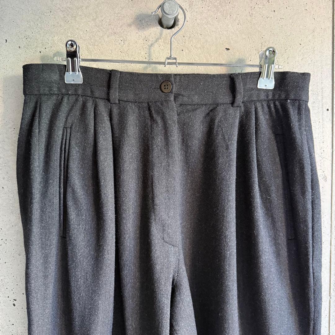 パンツ GIORGIO ARMANI pure new wool tuck slacks