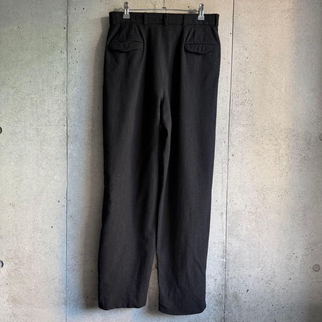 パンツ GIORGIO ARMANI pure new wool tuck slacks