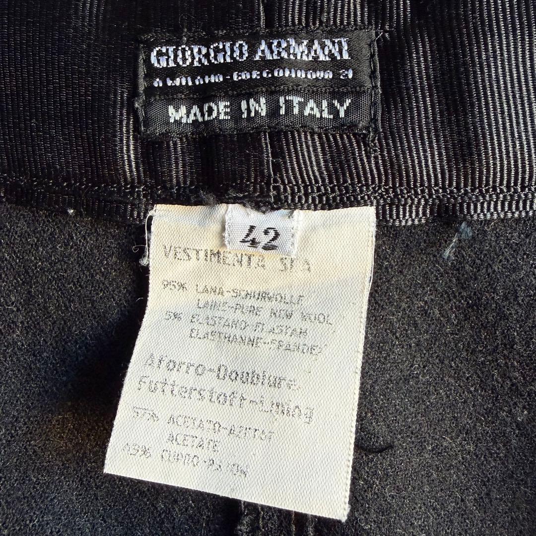 パンツ GIORGIO ARMANI pure new wool tuck slacks