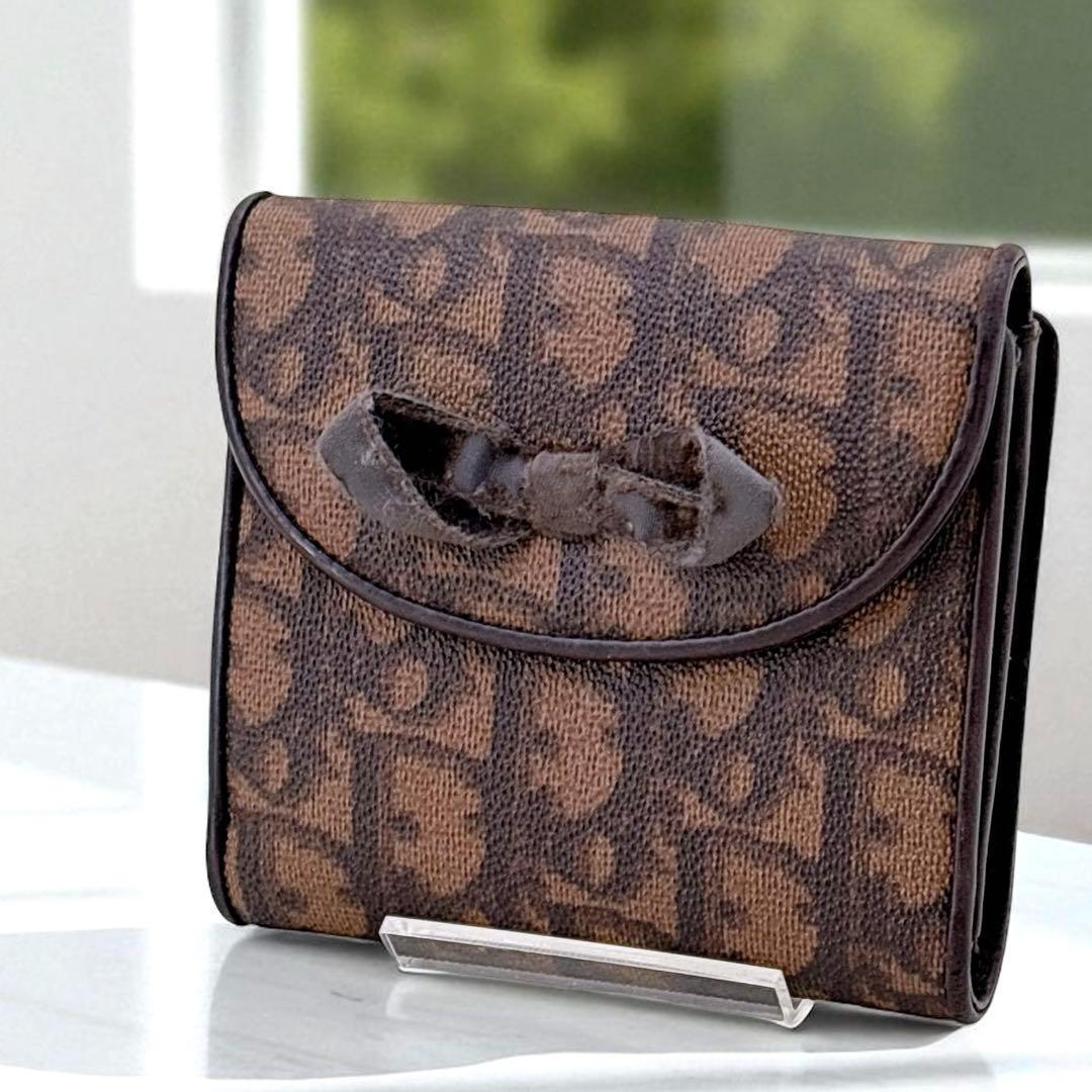 希少/クリスチャンディオール/二つ折り財布/トロッター柄/オブリーク/モノグラム