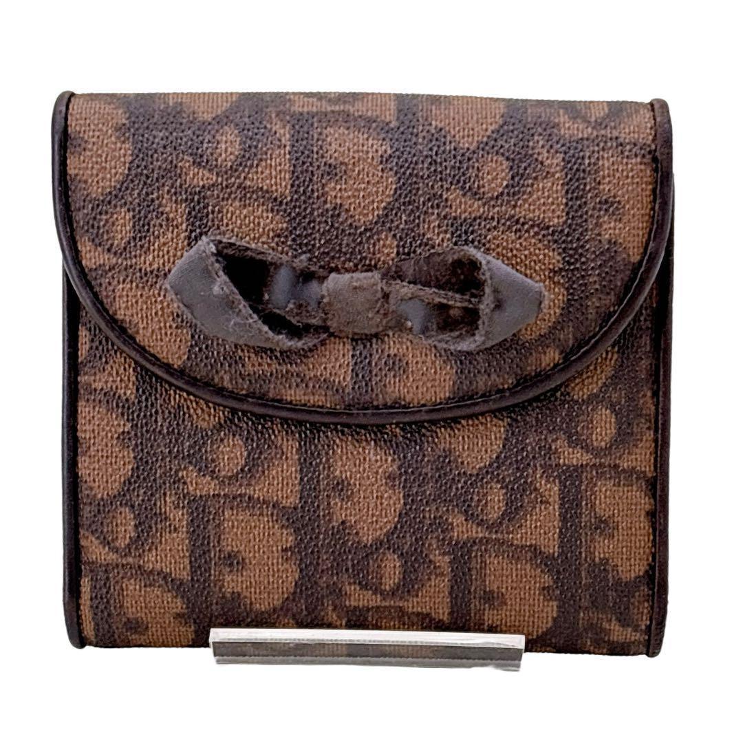 希少/クリスチャンディオール/二つ折り財布/トロッター柄/オブリーク/モノグラム