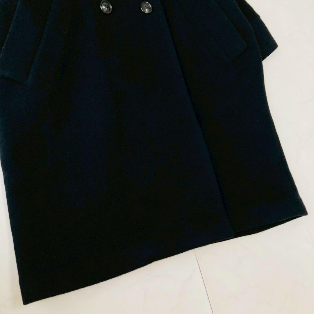 美品✨️ティッカ　テントコート　ダブルブレスト　オーバーサイズ　ロング　ブラック