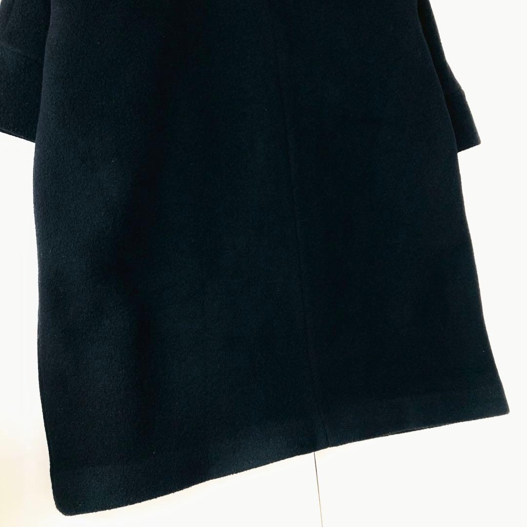 美品✨️ティッカ　テントコート　ダブルブレスト　オーバーサイズ　ロング　ブラック