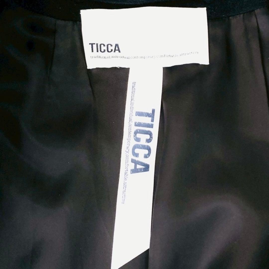 美品✨️ティッカ　テントコート　ダブルブレスト　オーバーサイズ　ロング　ブラック