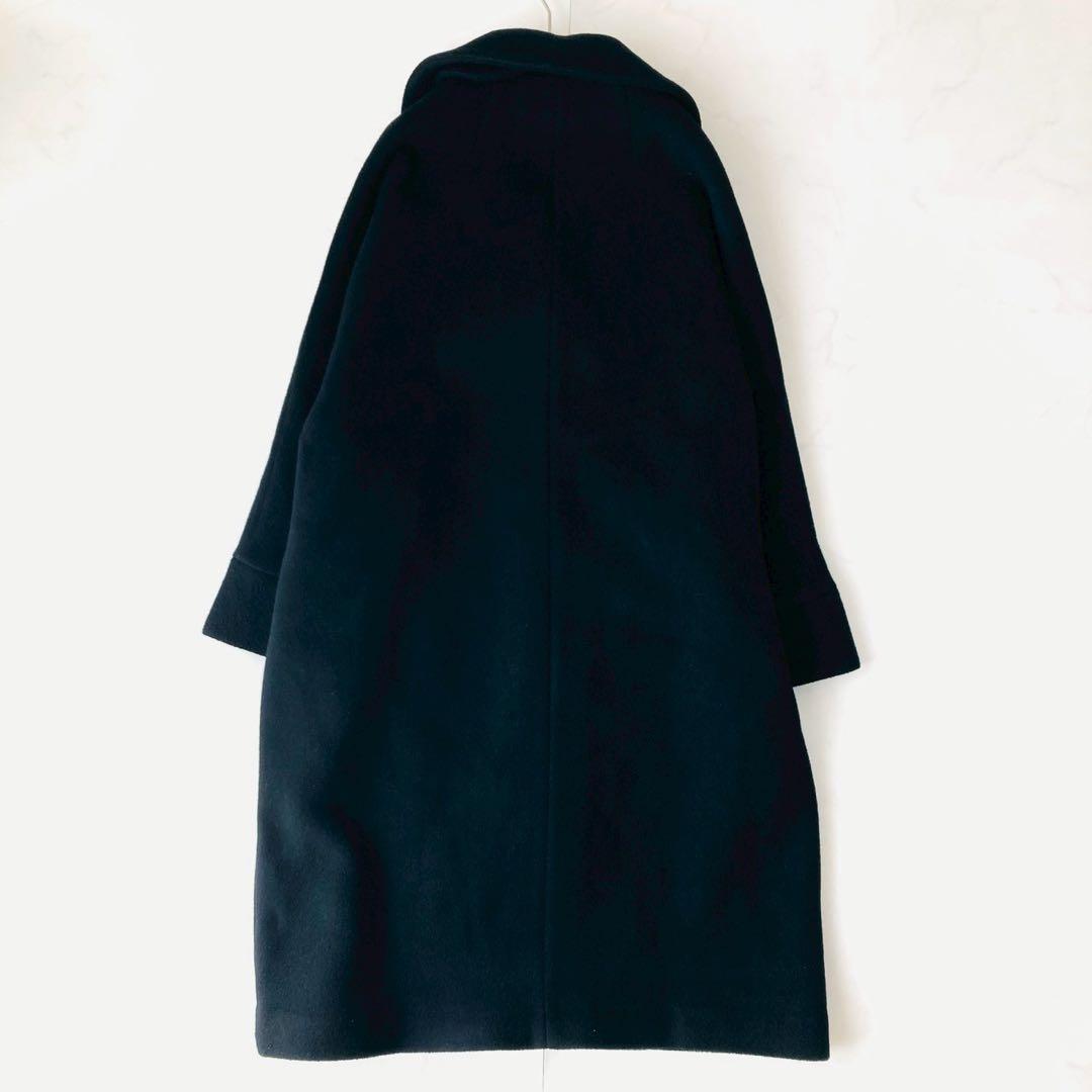 美品✨️ティッカ　テントコート　ダブルブレスト　オーバーサイズ　ロング　ブラック