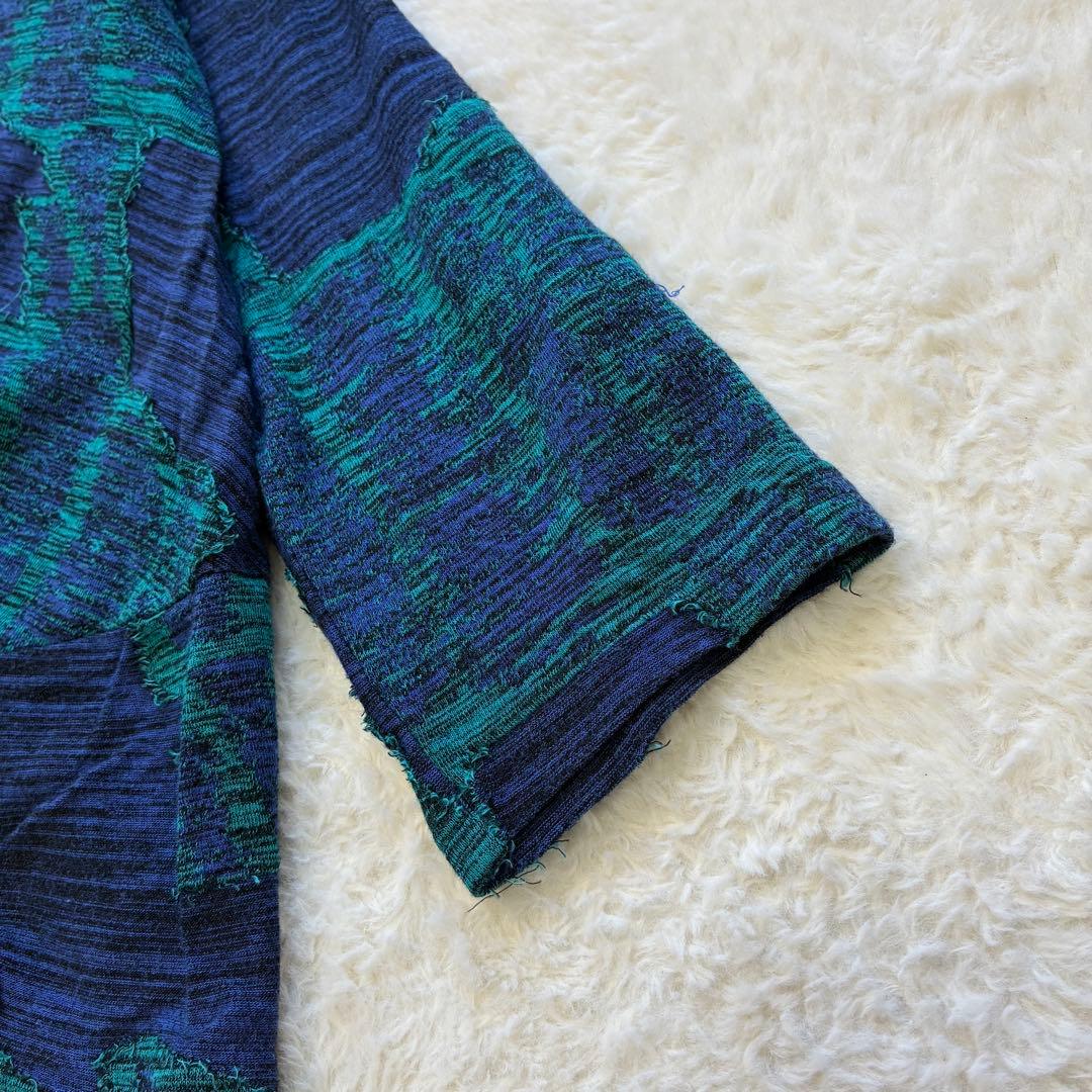 美品 慈雨 センソユニコ 変形 ジャガード カットソー チュニック 近年 40