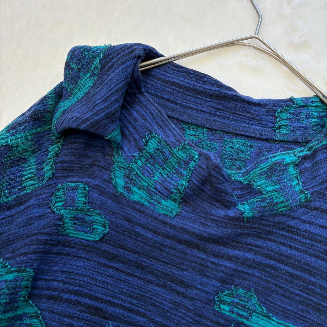 美品 慈雨 センソユニコ 変形 ジャガード カットソー チュニック 近年 40