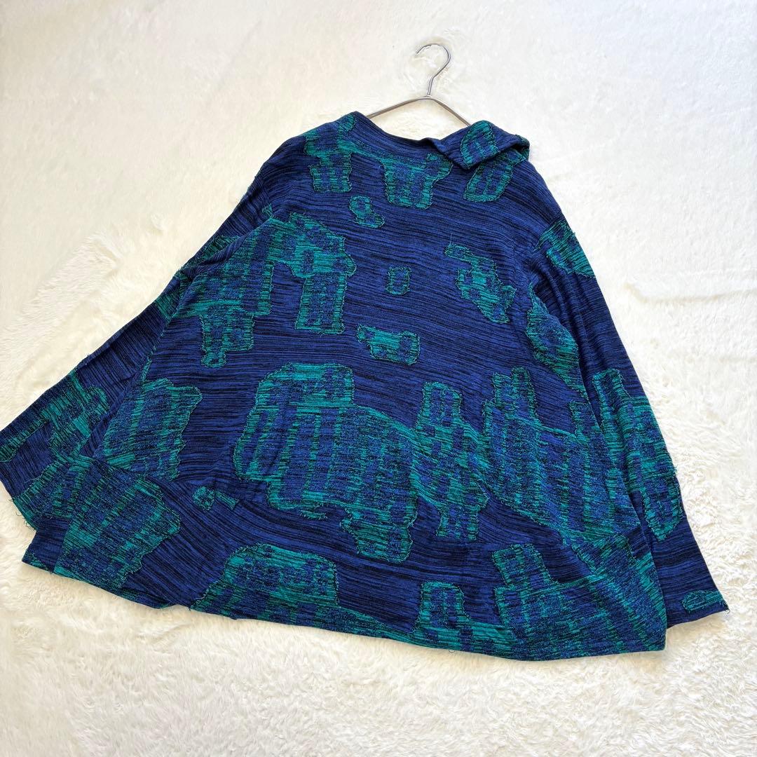 美品 慈雨 センソユニコ 変形 ジャガード カットソー チュニック 近年 40