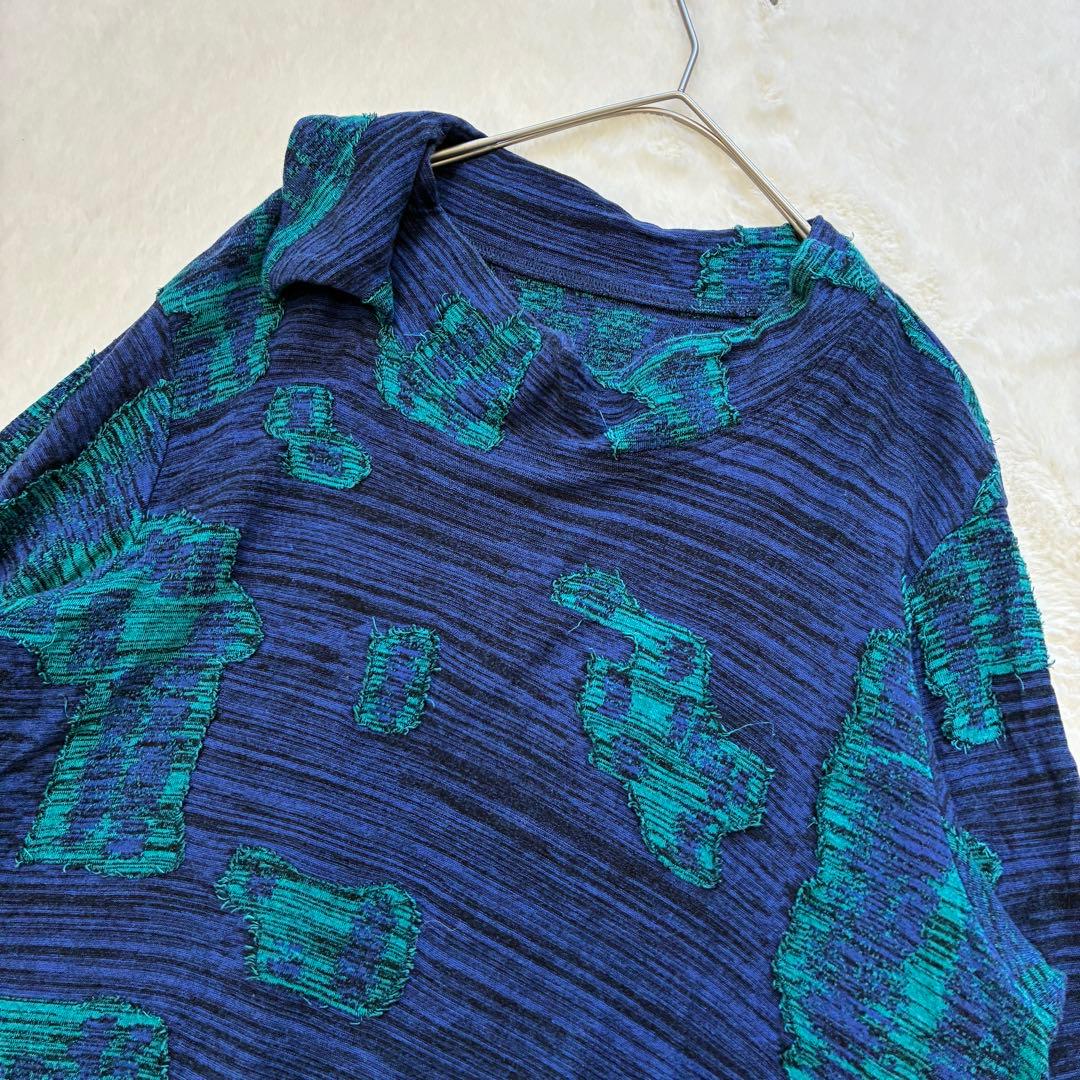 美品 慈雨 センソユニコ 変形 ジャガード カットソー チュニック 近年 40