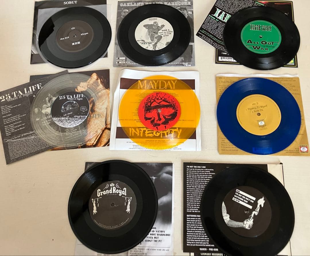 【まとめ売り】シングルレコードコレクション8枚セットハードコア パンク7inch