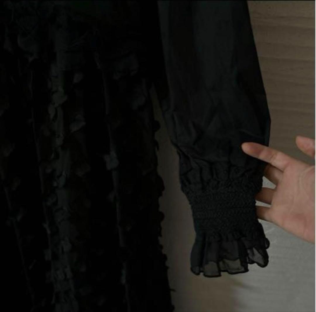 トリト×ビームスボーイ★スウィングロングワンピース　ブラックkm