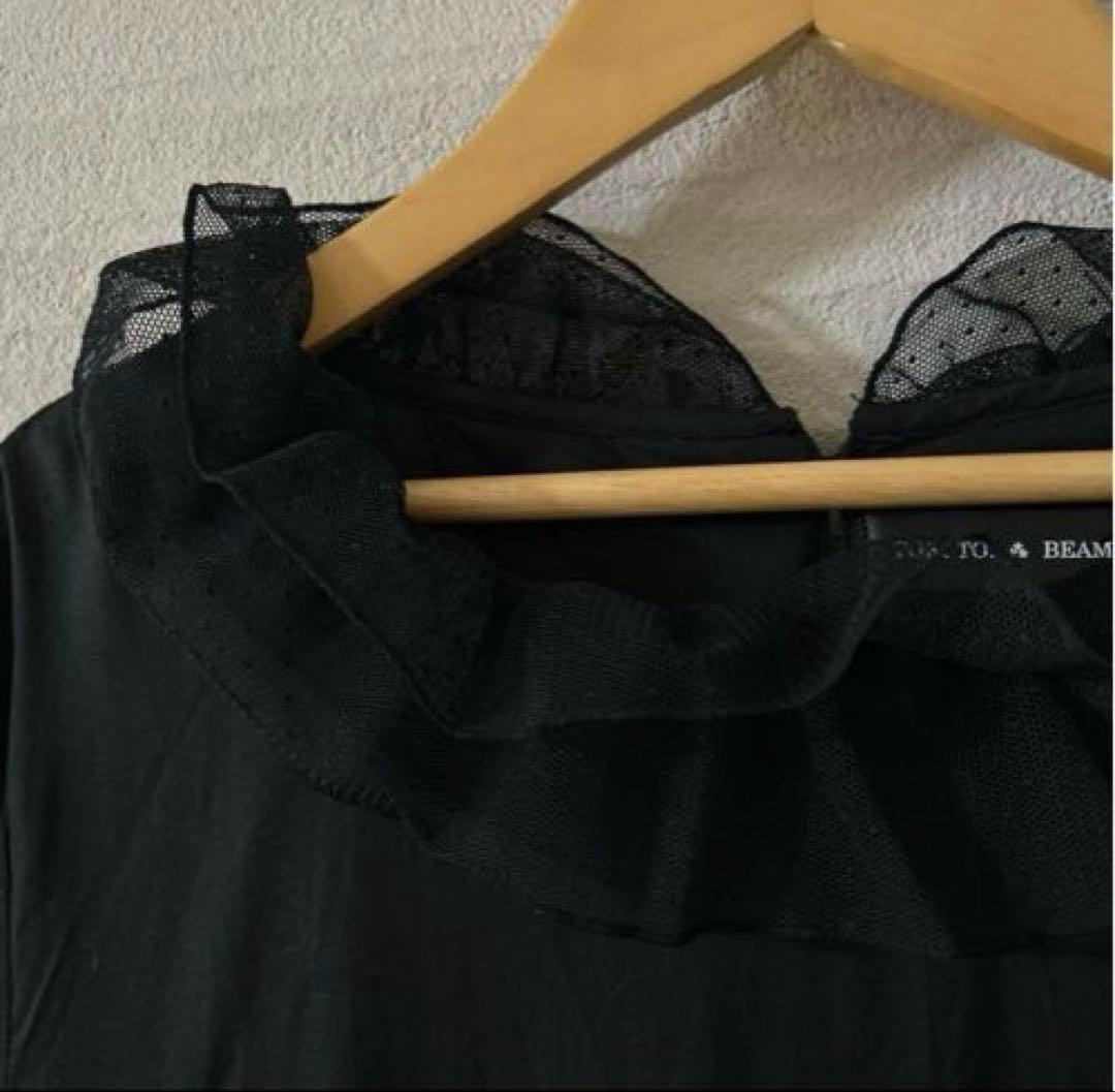 トリト×ビームスボーイ★スウィングロングワンピース　ブラックkm