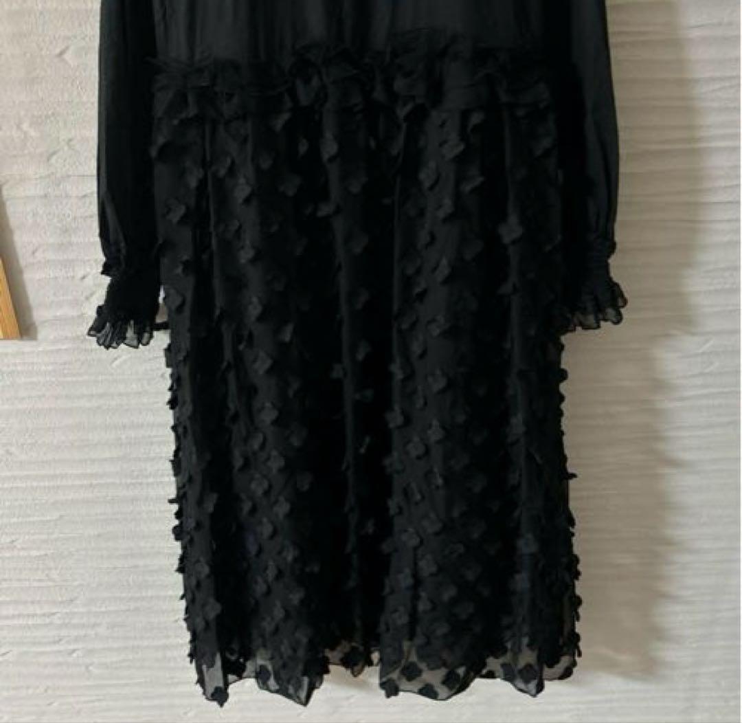 トリト×ビームスボーイ★スウィングロングワンピース　ブラックkm