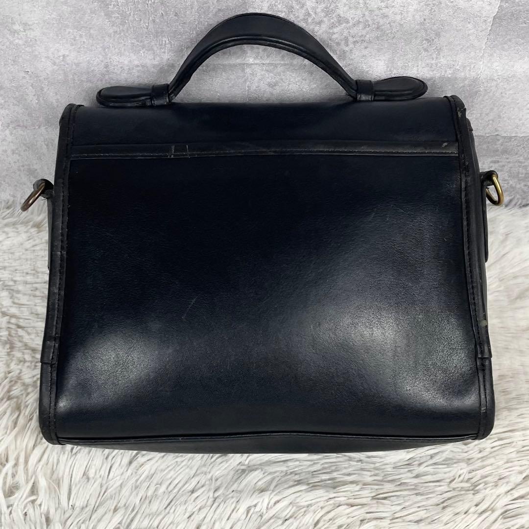 オールドコーチ レザー 2WAY ショルダーバッグ ファスナー ブラック