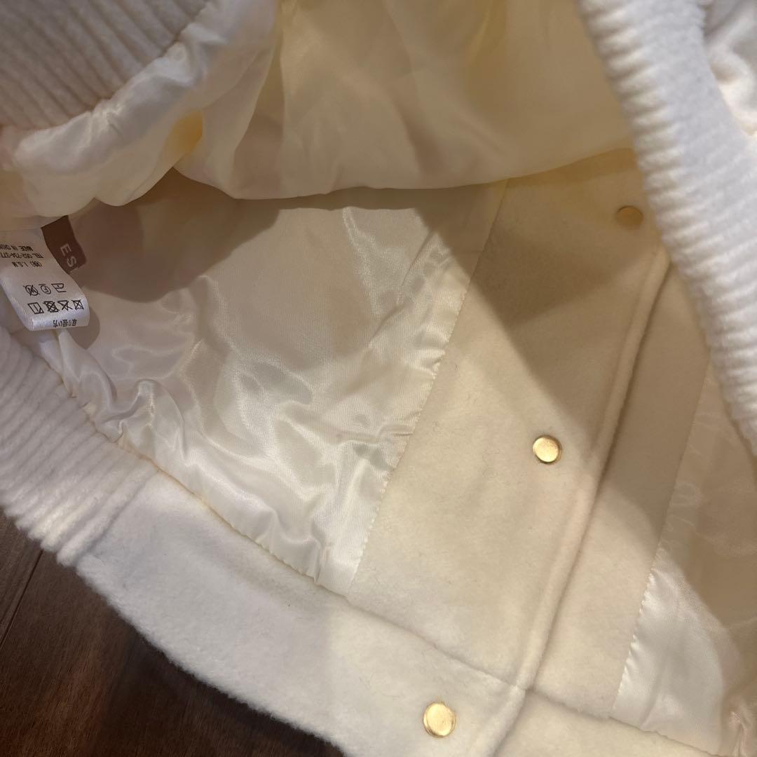 ESMOK fur pocket blouson ホワイト