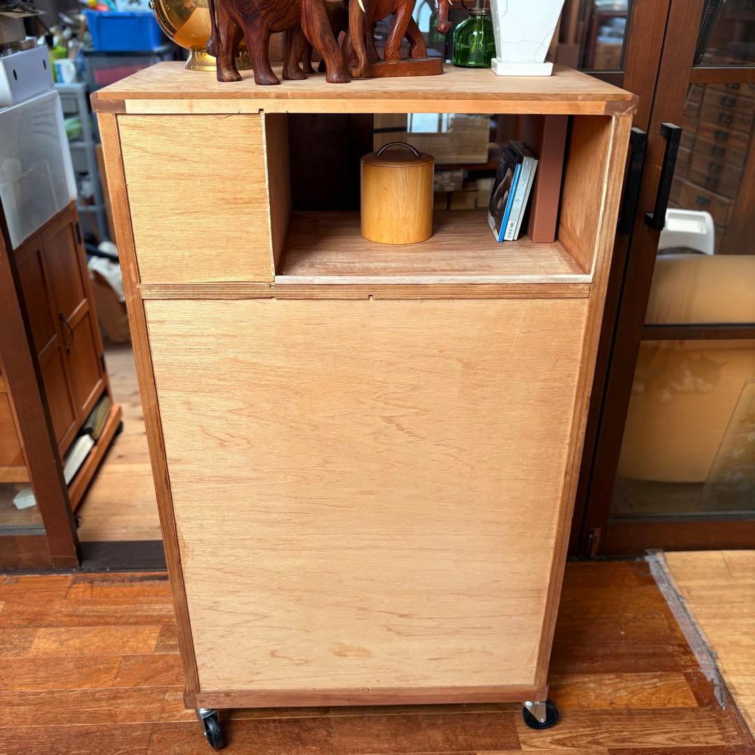 14杯 オーダー品 ビンテージ 木製チェスト キャスター 収納 北欧ナチュラル