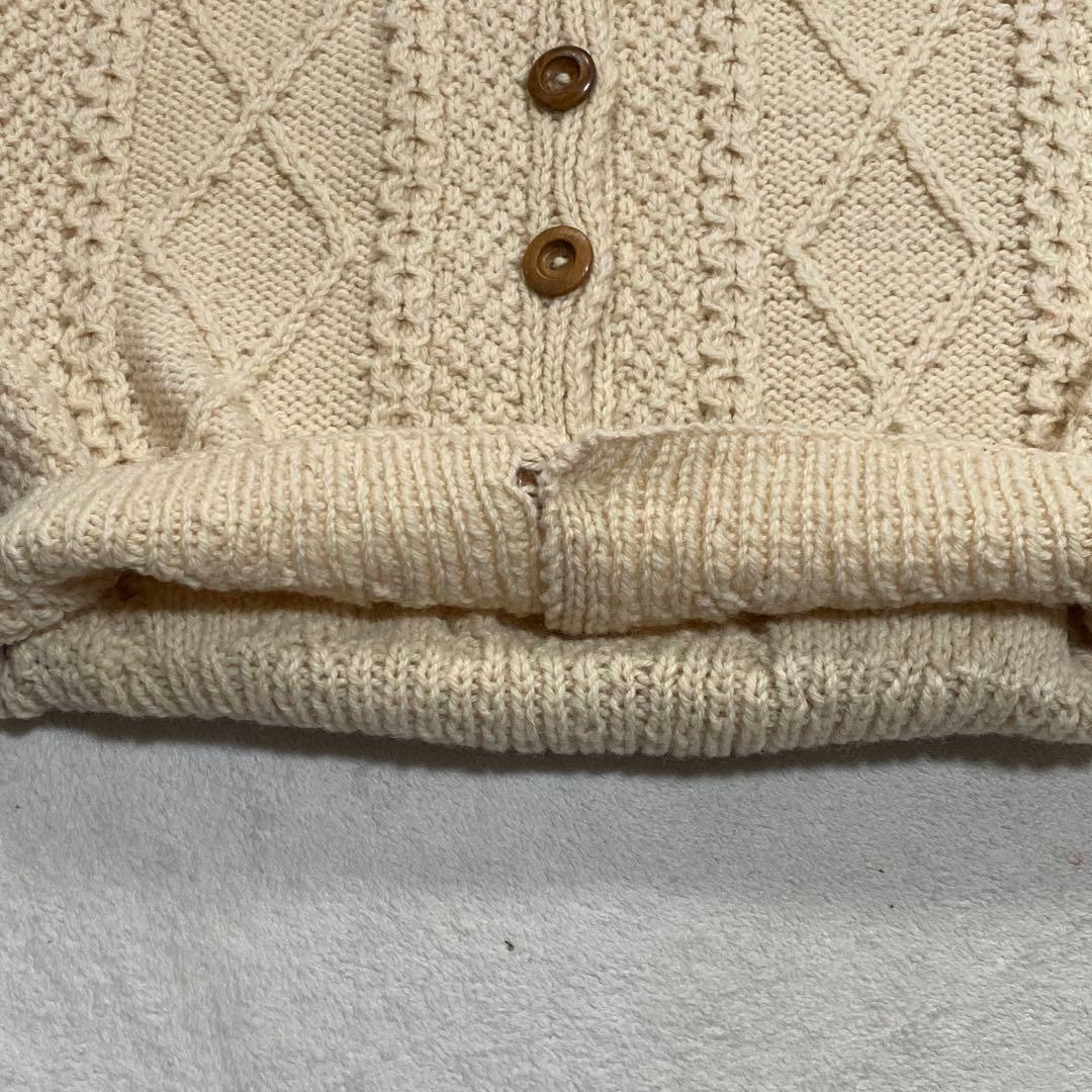 希少 インバーアラン スコットランド製 アイボリー ケウール ニットベスト