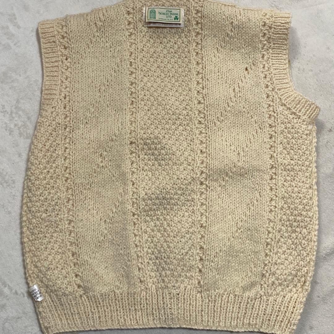 希少 インバーアラン スコットランド製 アイボリー ケウール ニットベスト