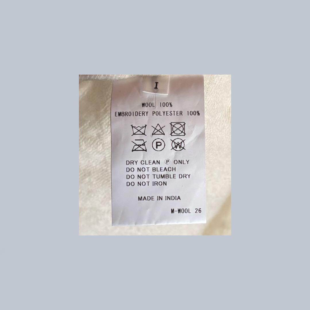 【maison de soil】　ウールバンドカラーエンブロイダリーワンピース