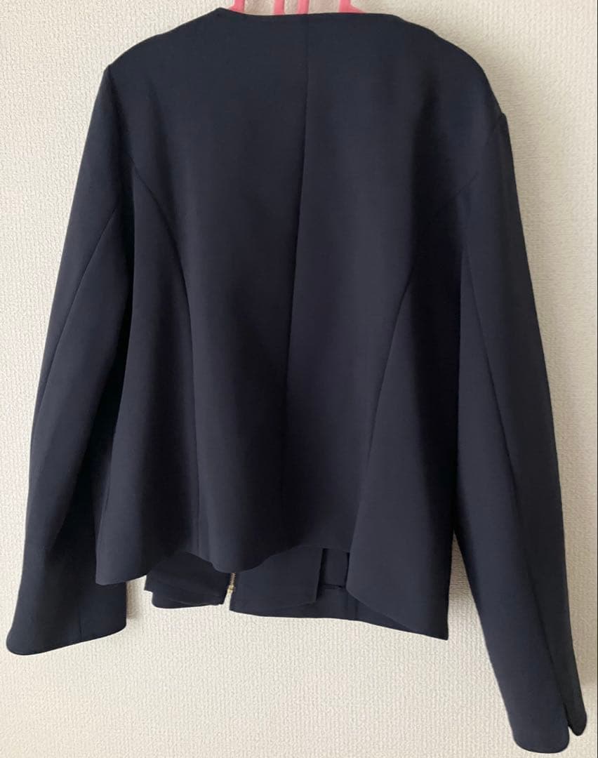 46♡ローズティアラ♡フラワー　ノーカラージャケット ネイビー