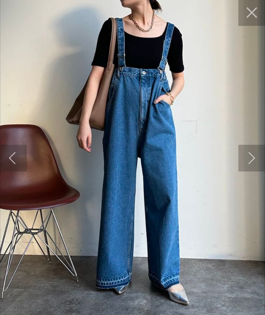 デニムサロペット　オーバーオール　新品未使用　doudou