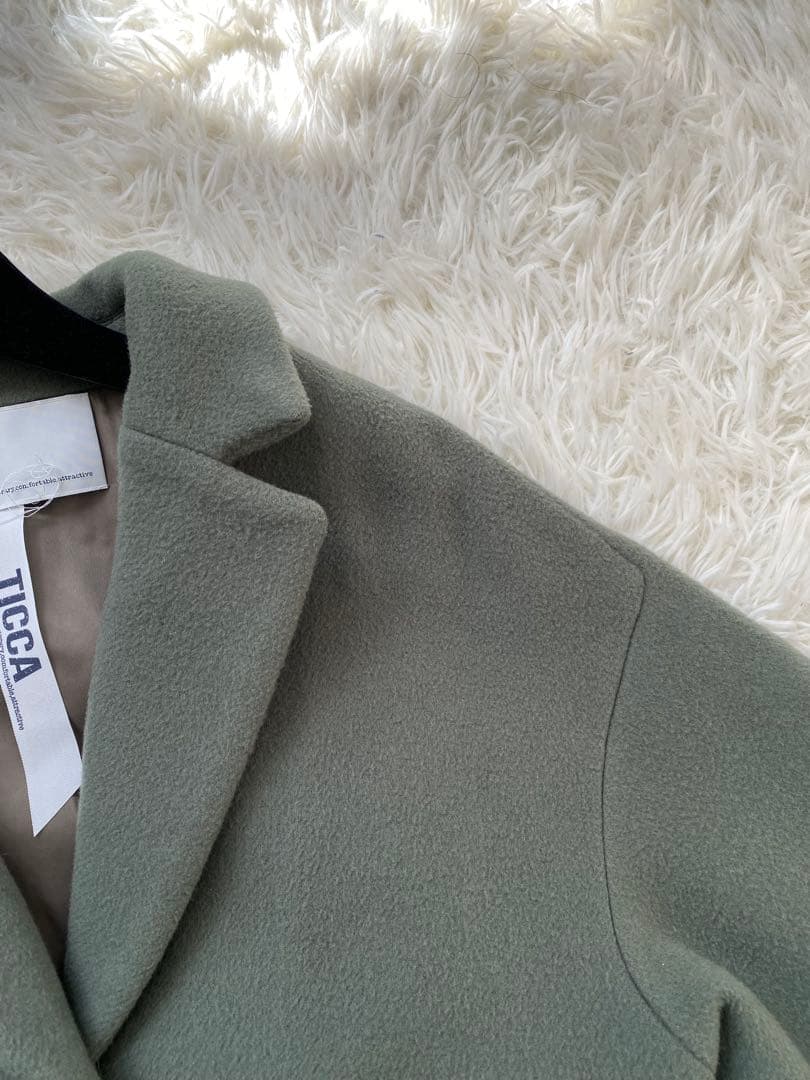 ティッカ　シングルコート　テントコート　グリーン　ゆったり✨