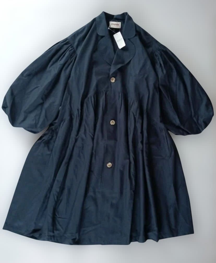 美品タグ付◆poppy スプリングコート　バルーンスリーブ　フレア　あさぎーにょ