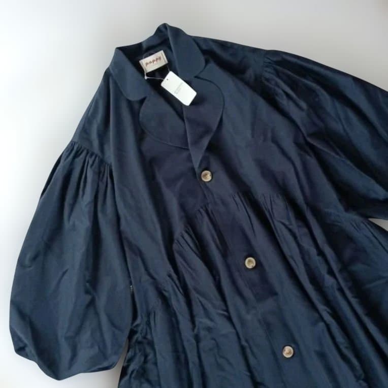 美品タグ付◆poppy スプリングコート　バルーンスリーブ　フレア　あさぎーにょ