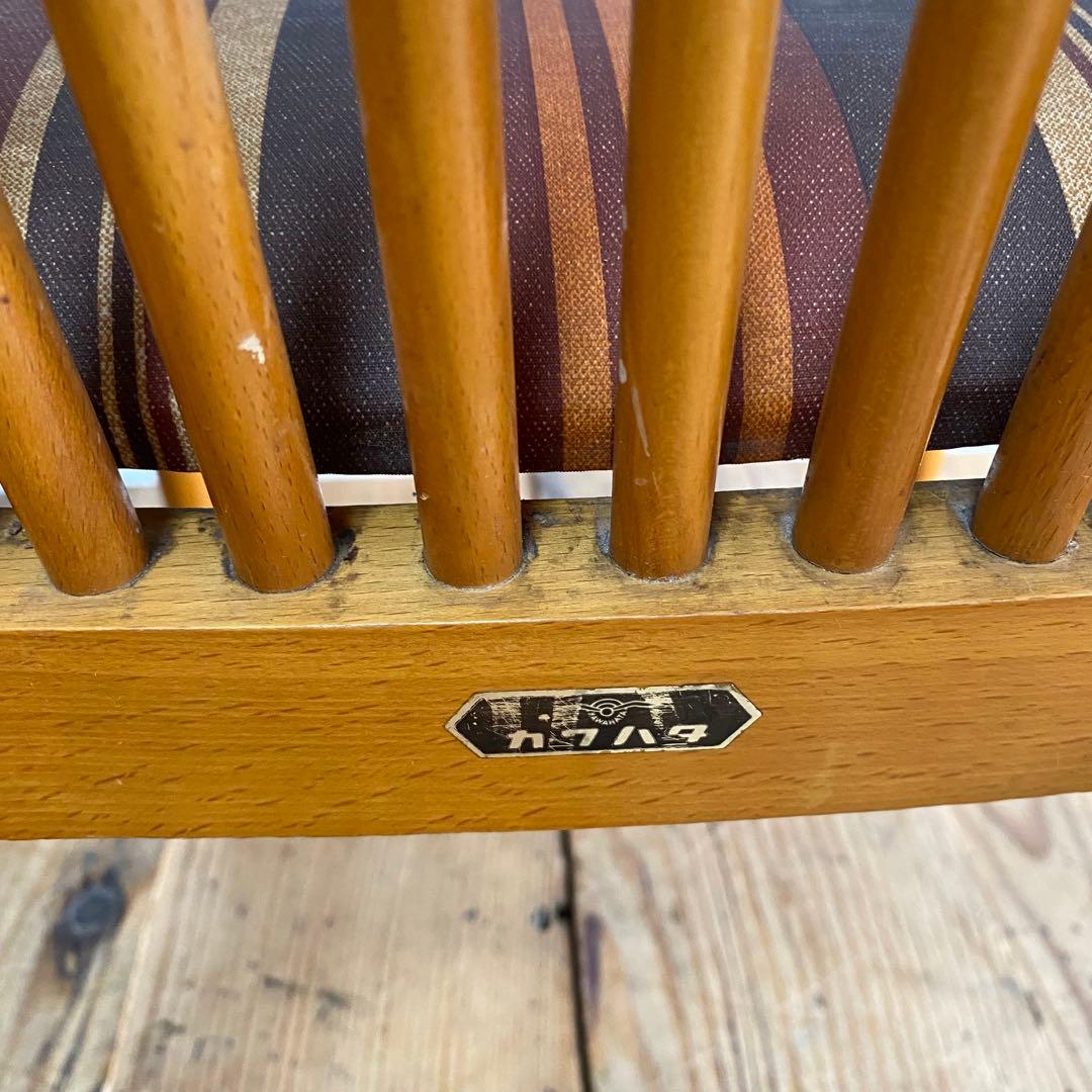 2脚セット ヴィンテージ ダイニングチェア 椅子 木製 レトロ モダン y110