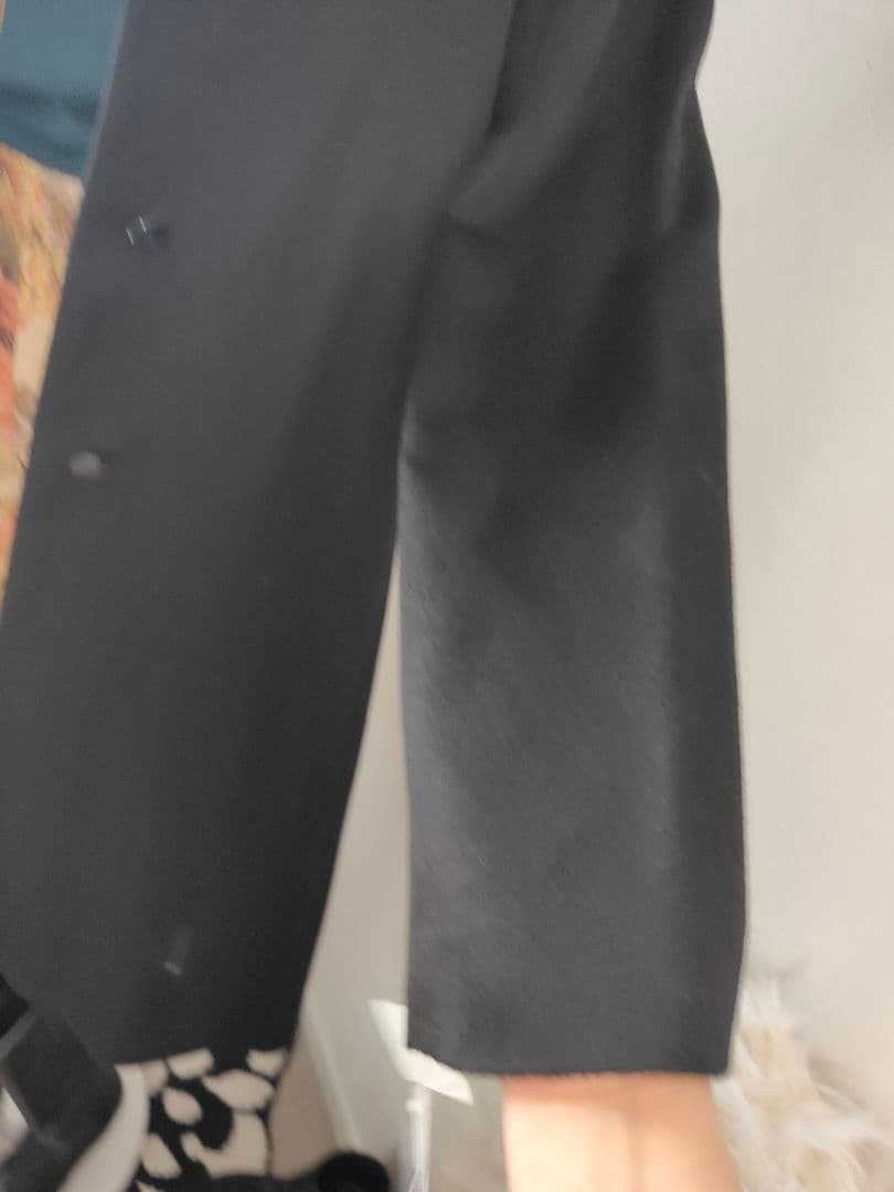 【大きいサイズ15号】高級100%カシミヤコート新品ブルーフォックスファー着痩せ