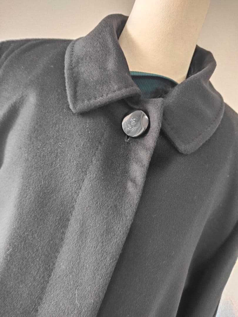 【大きいサイズ15号】高級100%カシミヤコート新品ブルーフォックスファー着痩せ