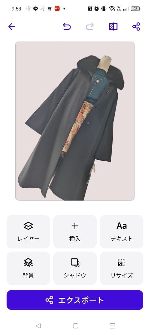 【大きいサイズ15号】高級100%カシミヤコート新品ブルーフォックスファー着痩せ