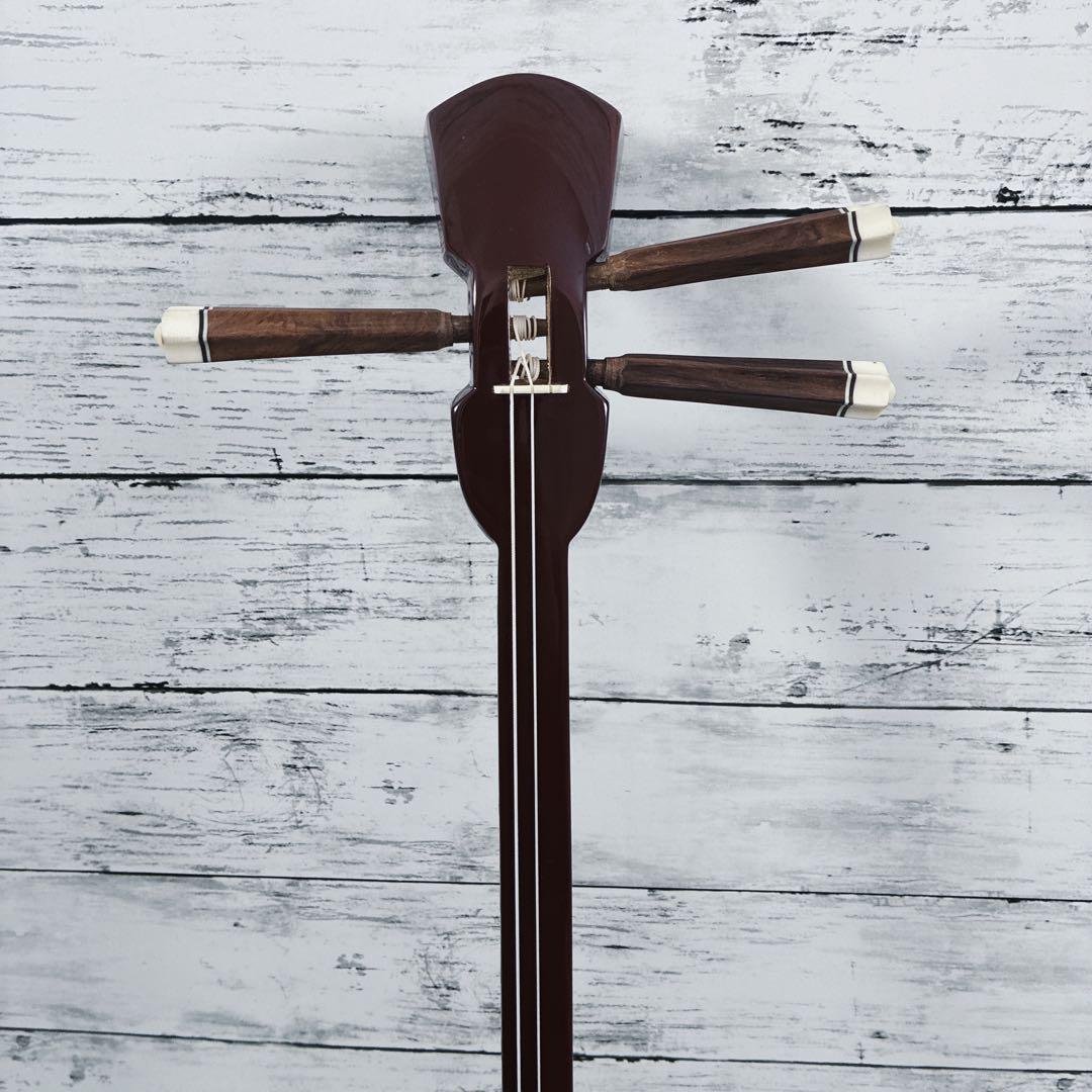 沖縄 三線 本皮 蛇皮 ヘビ皮 ドラゴン刺繍 ソフトケース付き