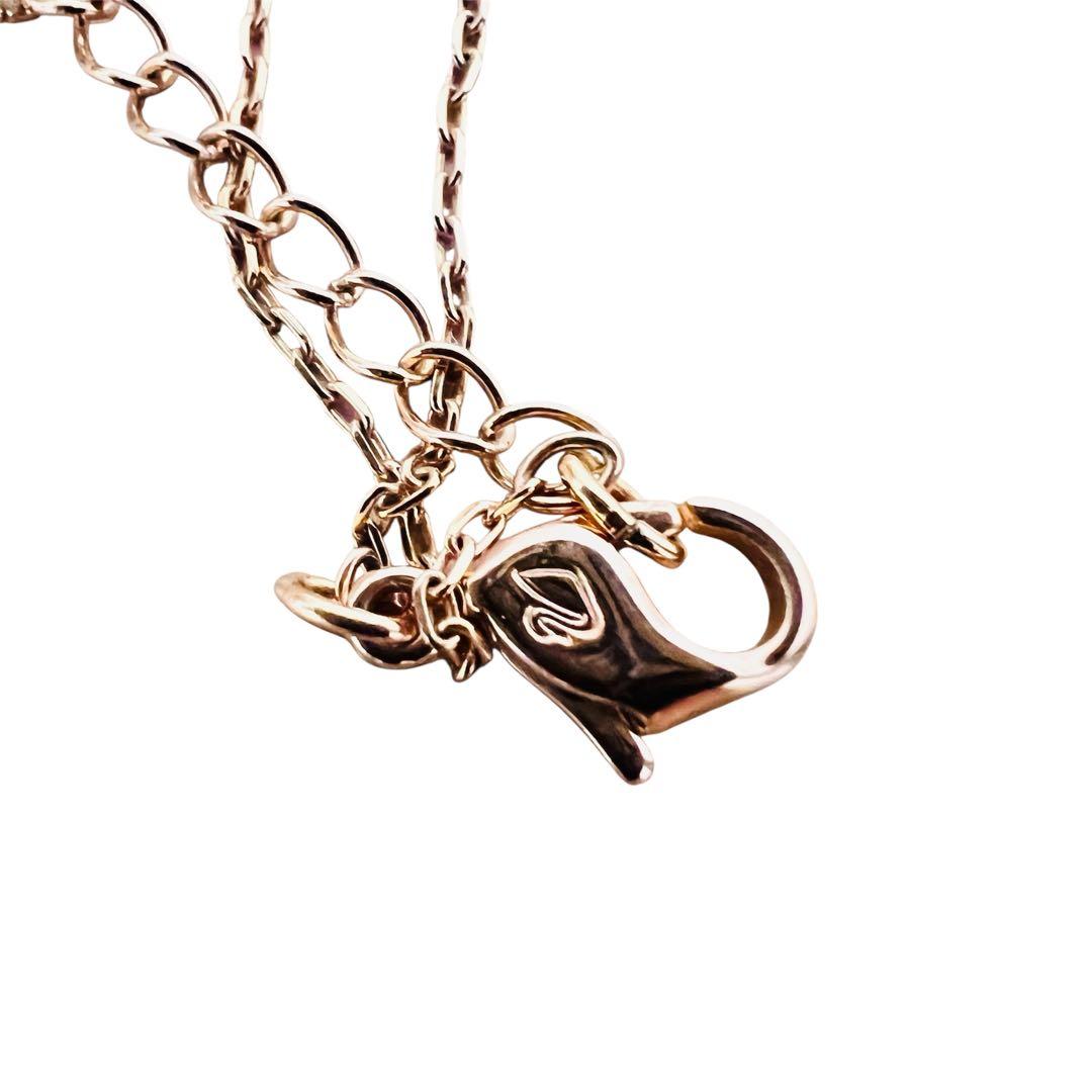 スワロフスキー　ゴールドネックレス　ホースシュー型