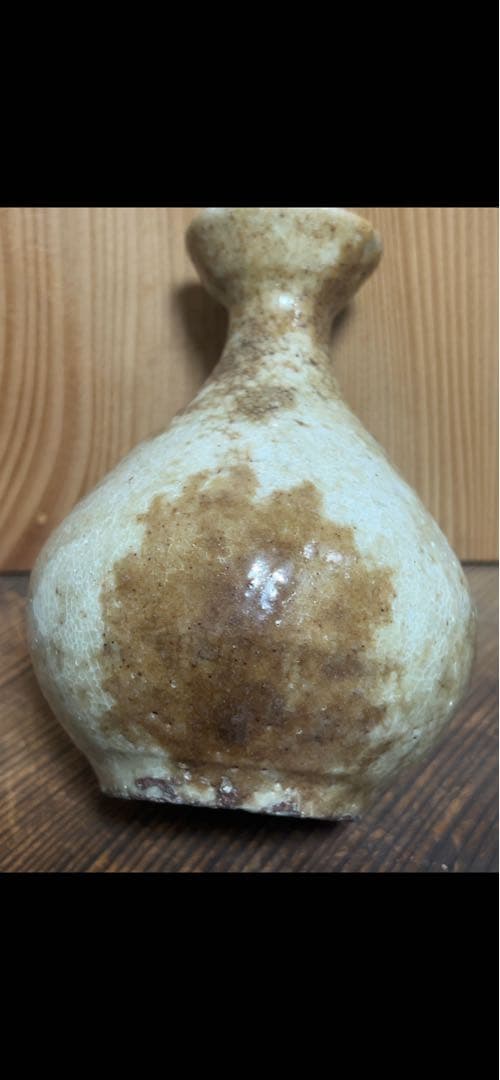 李朝後期　雨漏白磁徳利