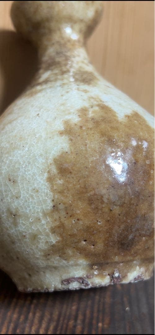 李朝後期　雨漏白磁徳利