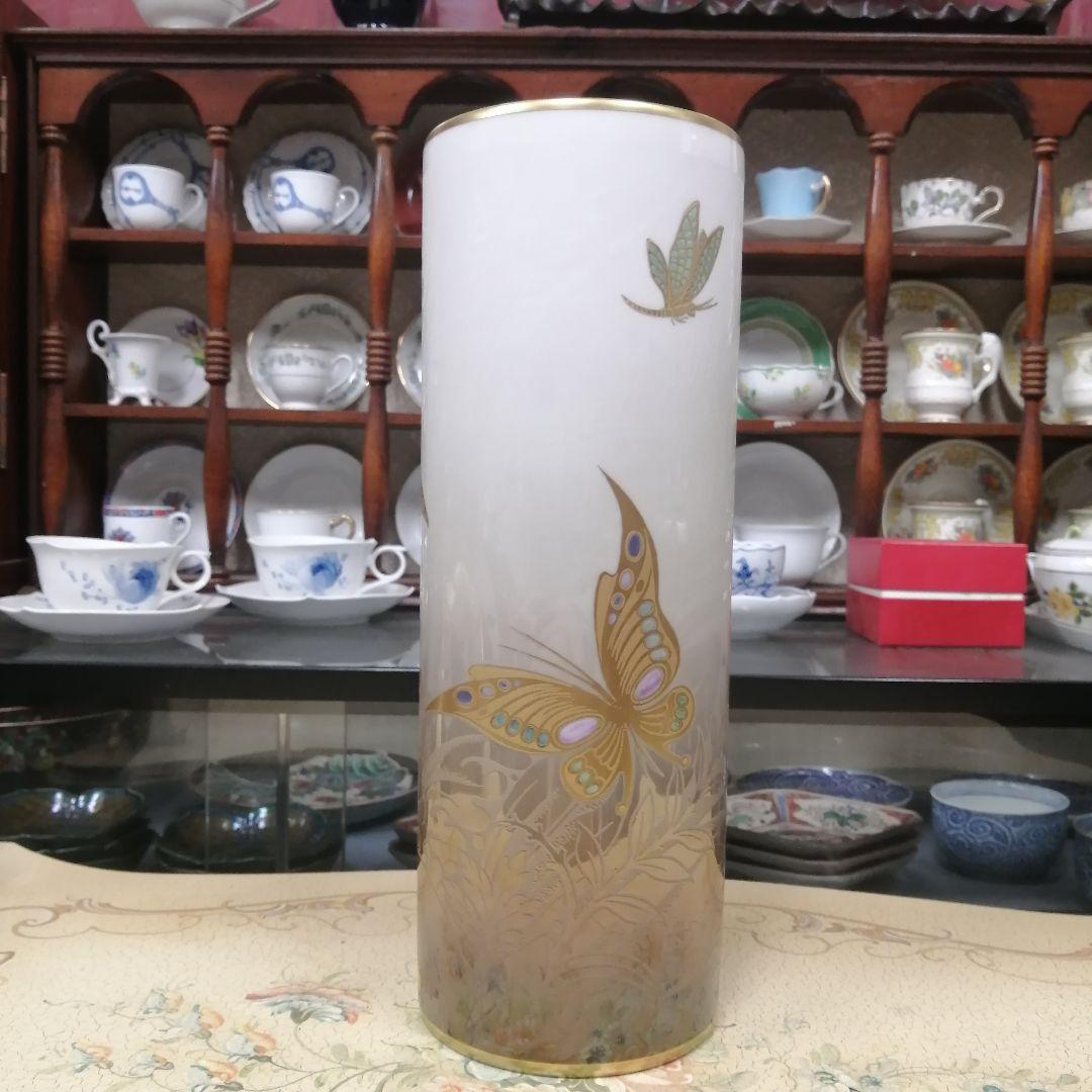 イタリア　アートモルベッリ　花瓶　金彩 金蝕　陶磁器