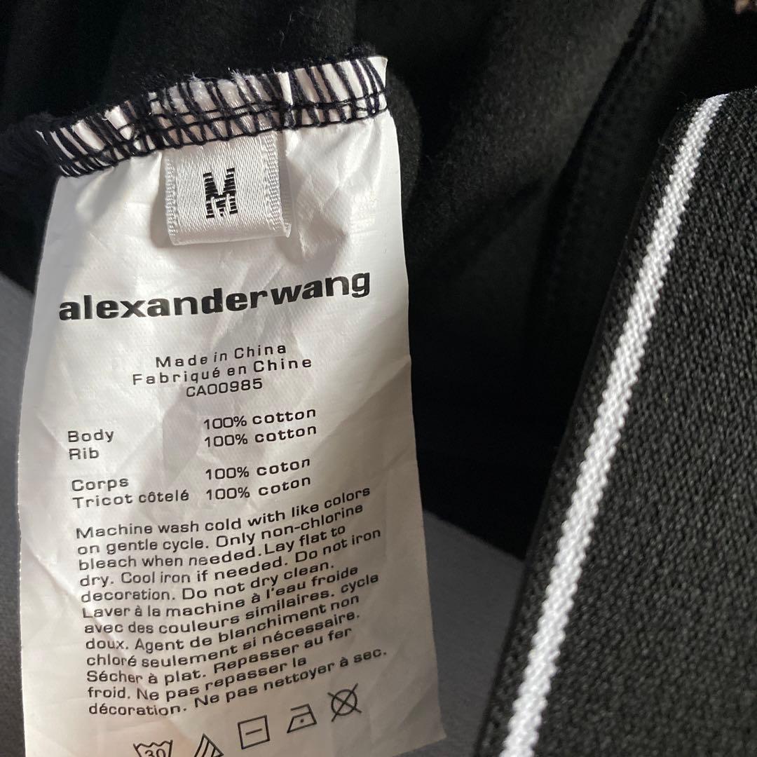 アレキサンダーワン alexander wang レザーパンツ　ロゴウエスト