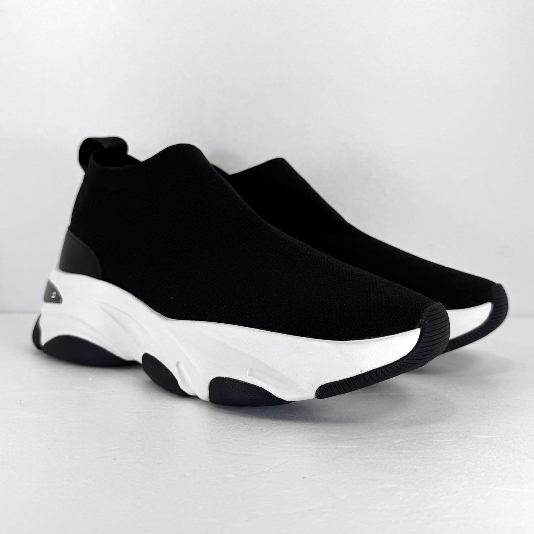 【+diana】 プラスダイアナ （24.5） ニットソックススニーカー 美品