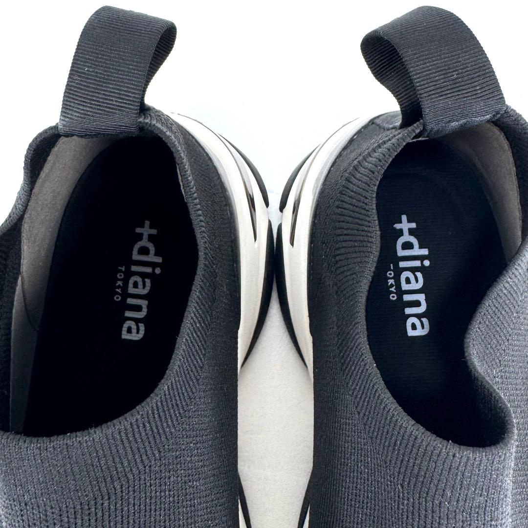 【+diana】 プラスダイアナ （24.5） ニットソックススニーカー 美品