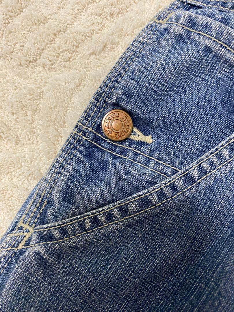 希少　ヒステリックグラマー　キャラ刺繍ワッペンオーバーオール　デニムサロペット