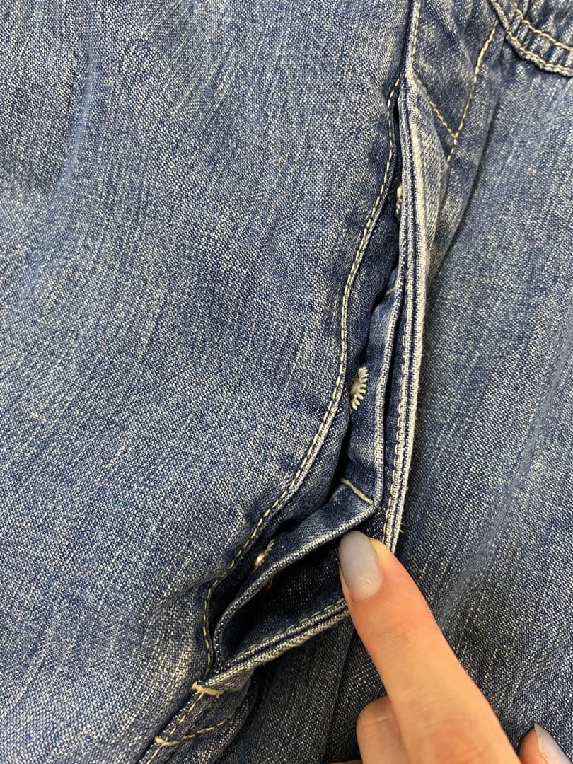 希少　ヒステリックグラマー　キャラ刺繍ワッペンオーバーオール　デニムサロペット