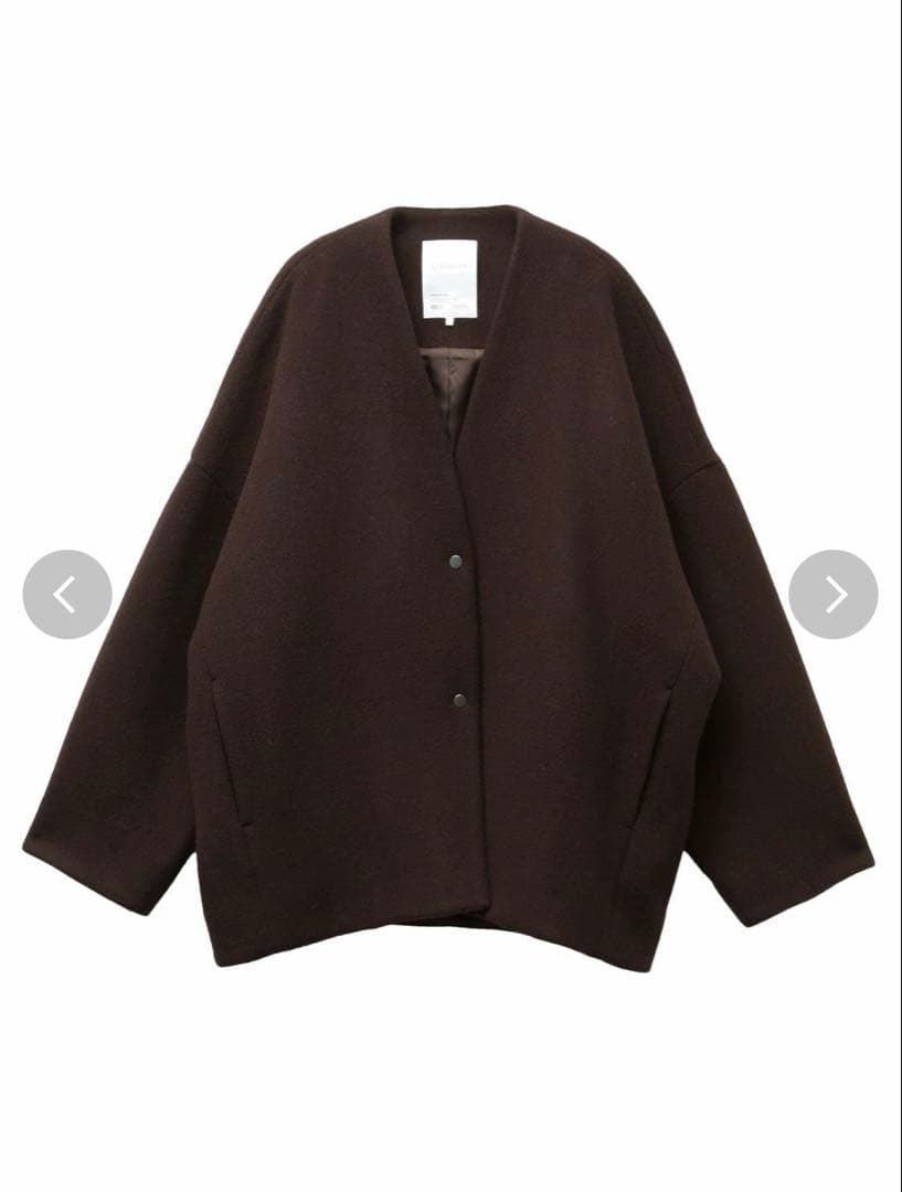 ELENDEEK フォルムショートウールコート