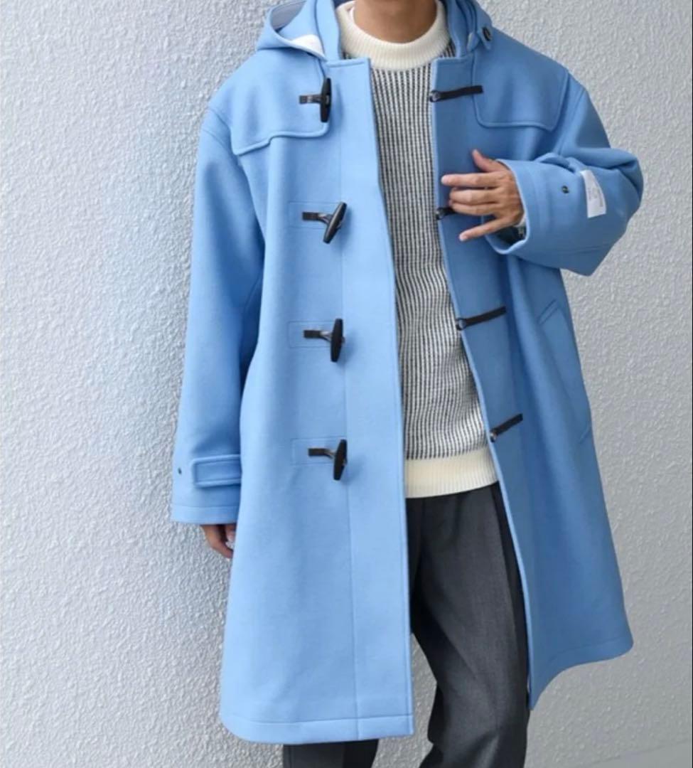 【新品】SHIPS any 水色 ダッフルコート フード付き