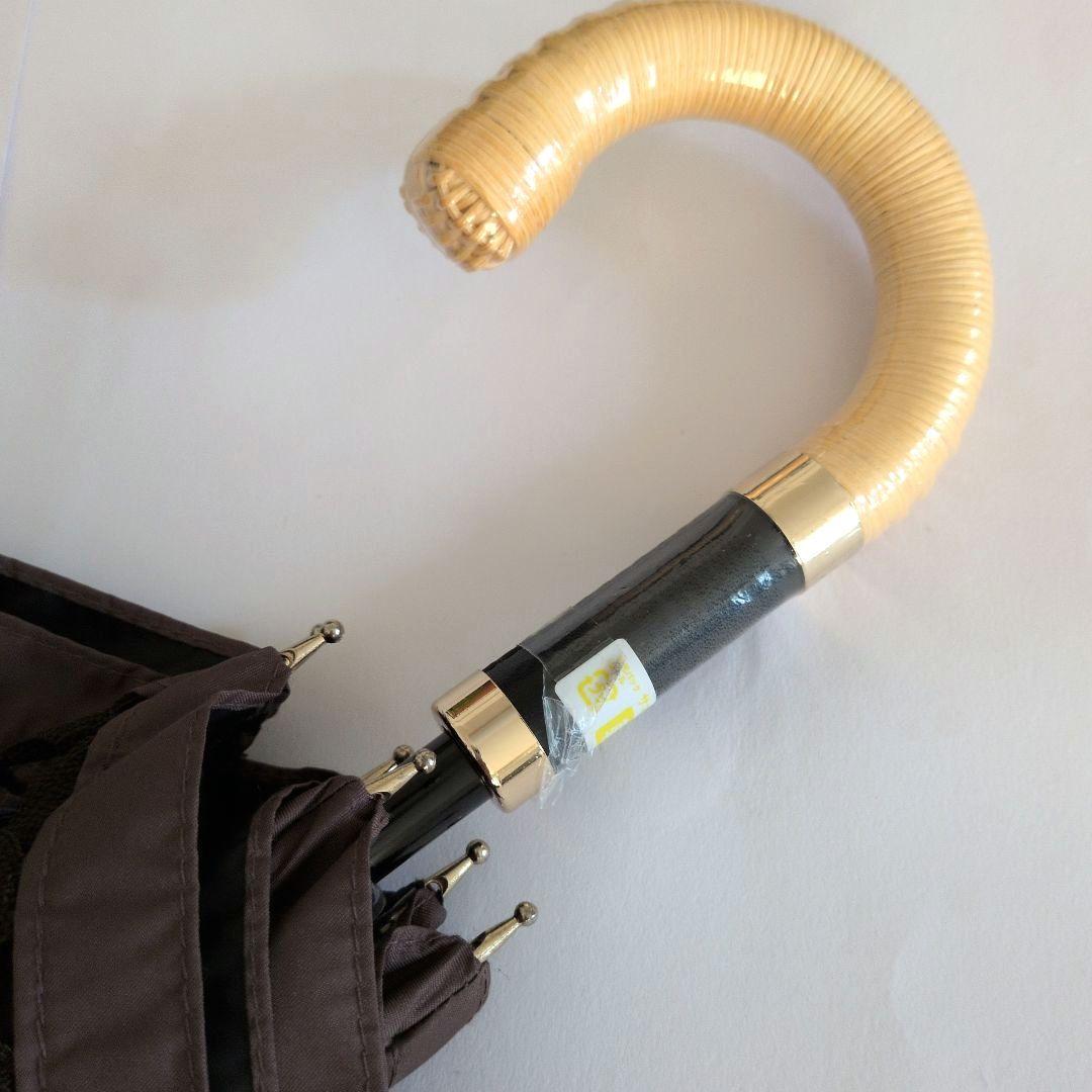 ビューランス　ブラウン×レース　折りたたみ晴雨兼用傘