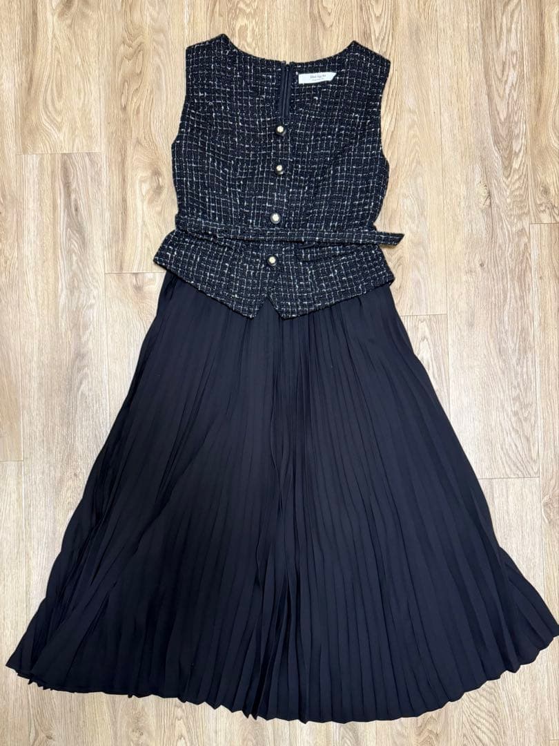 ワンピース Siena Pleated Docking Dress