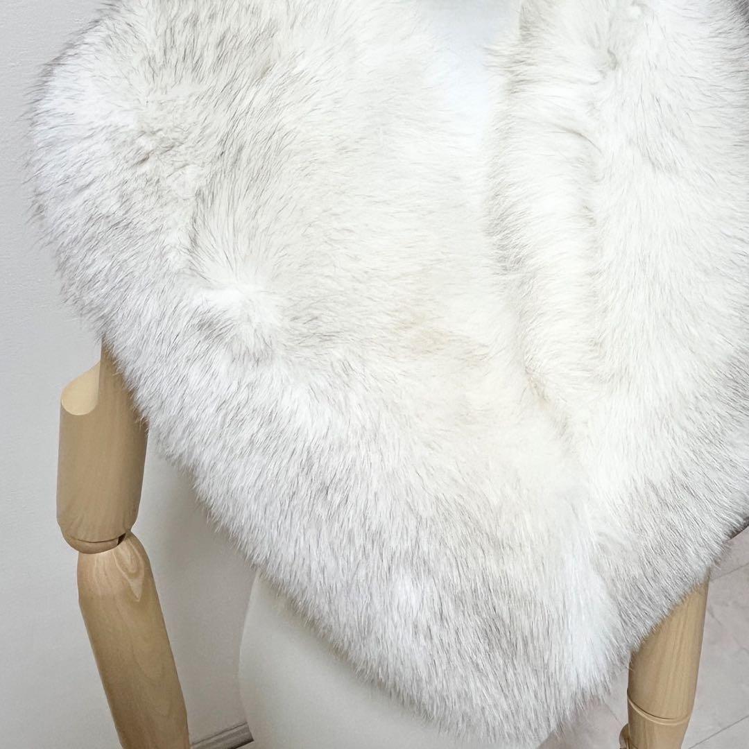 【箱付/試着のみ/新タグ】SAGA FUR ブルーフォックス ショール