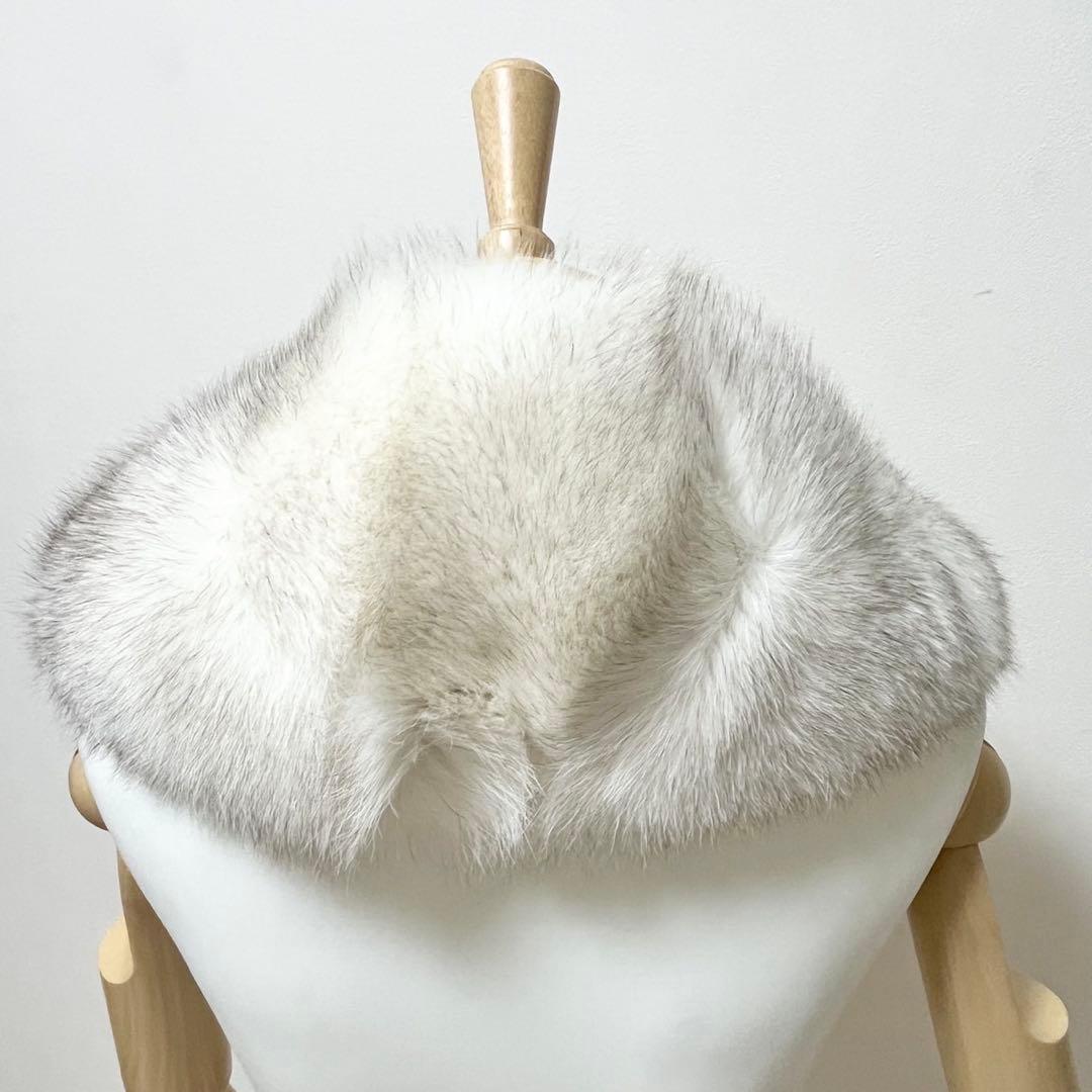 【箱付/試着のみ/新タグ】SAGA FUR ブルーフォックス ショール