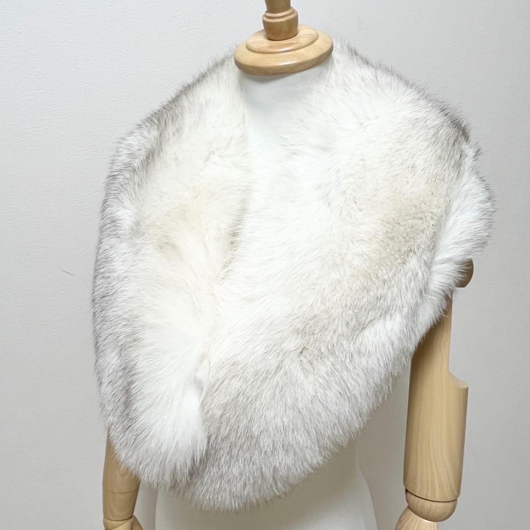 【箱付/試着のみ/新タグ】SAGA FUR ブルーフォックス ショール