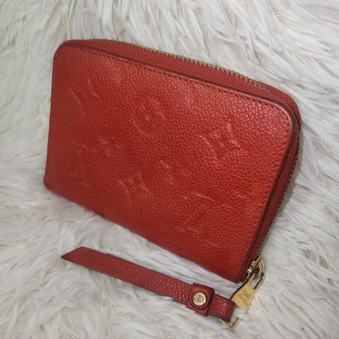 ルイヴィトン ポルトフォイユ スクレット モノグラム ジッピー M93432　赤